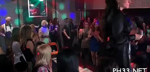  Gangbang wild patty at night club